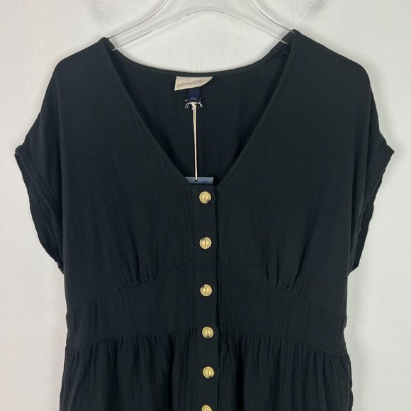 Universal Thread Navy Button-Front Romper - Picture 3 of 12